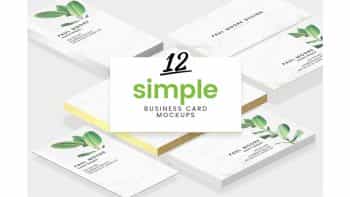 دانلود موکاپ کارت ویزیت ساده Simple Business Card Mockups