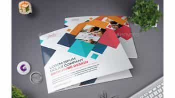 دانلود وکتور بروشور Square Tri-fold Brochure