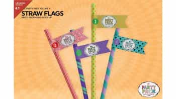 دانلود موکاپ نی نوشیدنی Straw Flag Mock Up