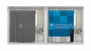 دانلود موکاپ پرده حمام Sublimation Shower Curtain Mockup