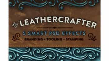 دانلود افکت متن با بافت چرمی The Leathercrafter – Smart PSD