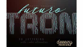 دانلود کلیپ آرت حروف الفبا سه بعدی Tron Futuro – 3D Lettering