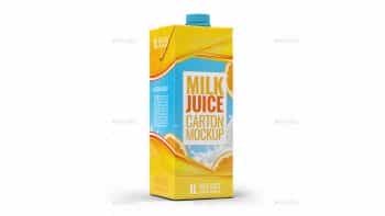 دانلود موکاپ پاکت شیر و آب پرتغال Types Milk / Juice Cartons Bundle Mock-Up