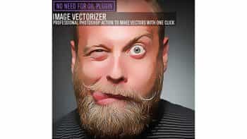 اکشن فتوشاپ کارتونی – Vectorizer Photoshop Action