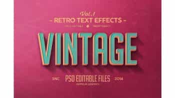 دانلود افکت متن Vintage Text Effects Vol.1