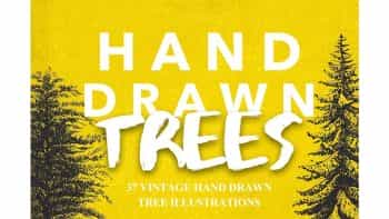 دانلود وکتور درخت Vintage Tree Illustrations