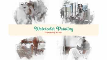 دانلود اکشن فتوشاپ تبدیل عکس به نقاشی Watercolor Painting Photoshop Action