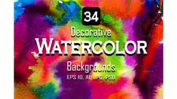 دانلود وکتور بک گراند آبرنگی Watercolor vector set background