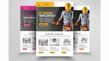 دانلود فایل لایه باز تراکت تاسیسات و لوله کشی Handyman & Plumber Services Flyer