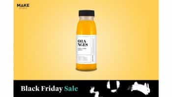 دانلود موکاپ بطری آب پرتغال Orange juice – Bottle mockup