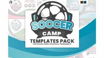 دانلود فایل لایه باز بروشور ورزشی Soccer Camp Templates Pack