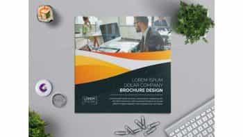 دانلود وکتور بروشور Square Bi-fold Brochure 2