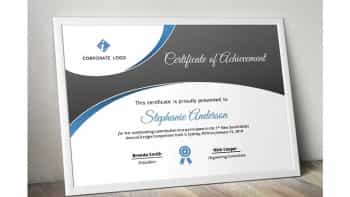 دانلود قالب پاورپوینت Curve Bar Modern Certificate
