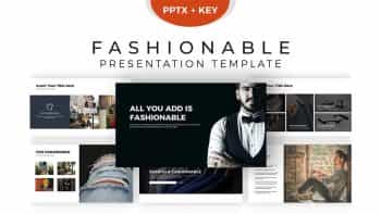 دانلود قالب پاورپوینت و کینوت فشن Fashionable Presentation Template