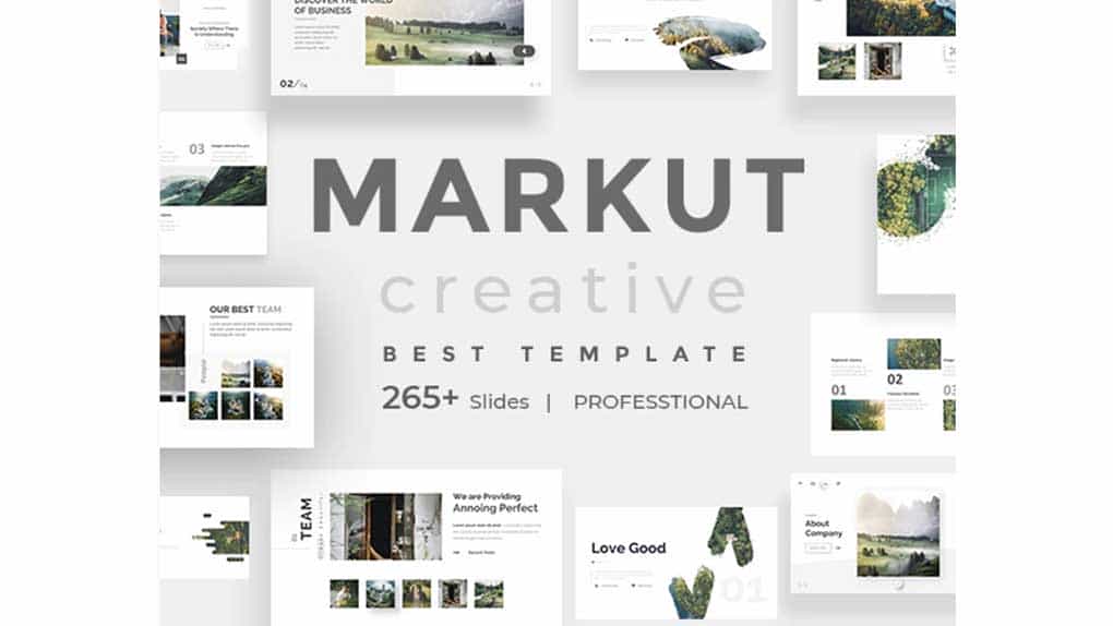دانلود قالب پاورپوینت و کینوت Markut Creative Powerpoint Template