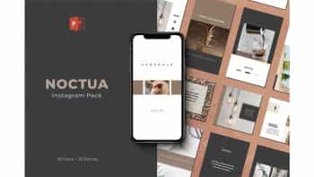 دانلود قالب پاورپوینت اینستاگرام Noctua PowerPoint Instagram Pack