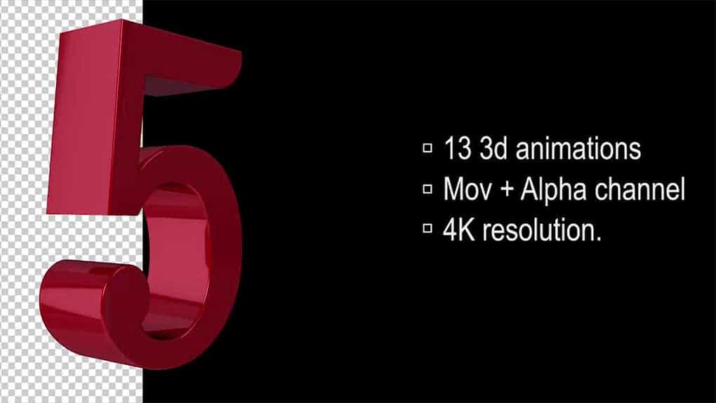 فوتیج اعداد سه بعدی 3d Loop Numbers - دانلود فوتیج موشن گرافیک