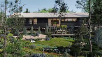 دانلود آبجکت باغ سوزنی برگ از Globe Plants