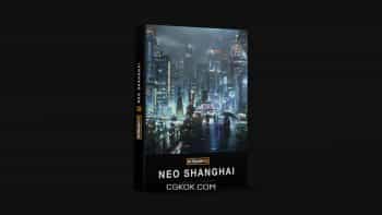 دانلود آبجکت اجزای شهری شانگهای Kitbash3D Neo Shanghai