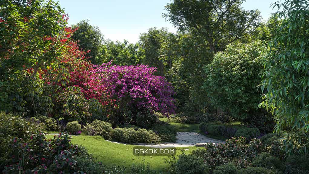 دانلود مدل سه بعدی درخت و درختچه از Maxtree – کالکشن 32