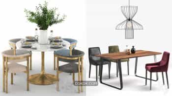 دانلود 55 مدل سه بعدی میز غذاخوری از Pro 3DSky – مجموعه چهارم