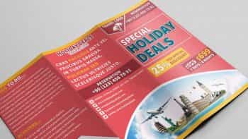 دانلود فایل لایه باز بروشور تور گردشگری Travel Trifold Brochure 01