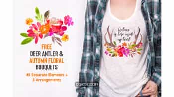 دانلود کلیپ آرت دسته گل پاییزی آبرنگی Autumn Watercolor Flower Bouquet Builder