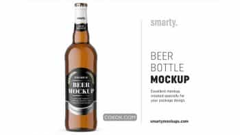 دانلود موکاپ بطری نوشیدنی Beer bottle mockup