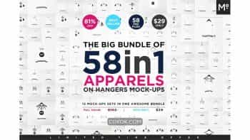 دانلود موکاپ پوشاک Big Bundle Apparels Mock-ups