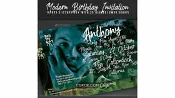 دانلود فایل لایه باز کارت دعوت جشن تولد Birthday Invitation