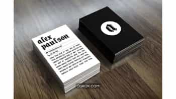 دانلود فایل لایه باز کارت ویزیت سیاه و سفید Black And White Business Card 015
