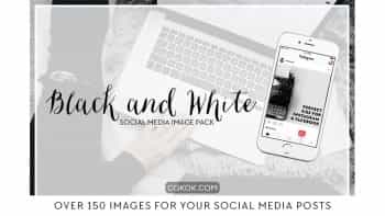 دانلود فایل لایه باز شبکه اجتماعی Black & White Social Media Pack