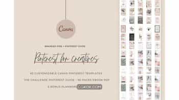 دانلود قالب آماده پینترست Branded pins + Pinterest guide