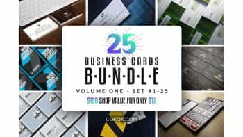 دانلود فایل لایه باز کارت ویزیت Business Cards Bundle – Vol 01