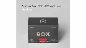 دانلود موکاپ جعبه کارتونی Carton Box Mock-up