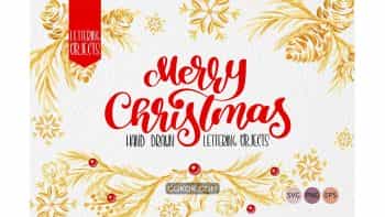 دانلود وکتور کریسمس Christmas Draw Lettering Objects