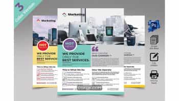 دانلود فایل لایه باز تراکت شرکتی Corporate Flyer