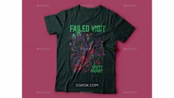 دانلود وکتور تیشرت Failed Visit T-Shirt Design