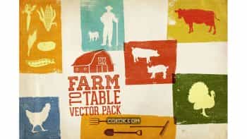 دانلود وکتور گرافیکی مزرعه Farm To Table Vector Pack Volume 1