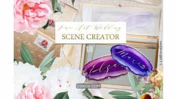 دانلود جعبه ابزار ساخت موکاپ کارت دعوت عروسی FineArt Wedding Scene Creator