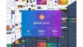 دانلود فایل لایه باز وب سایت Grade UI Kit