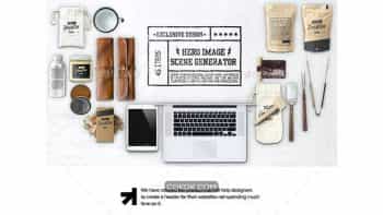 دانلود جعبه ابزار ساخت موکاپ آشپزخانه Hero Kitchen Essentials Mockup Creator
