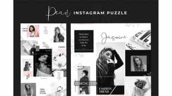 دانلود فایل لایه باز پست پازلی اینستاگرام Instagram Puzzle – Pearl