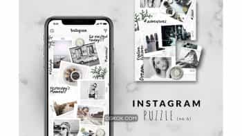 دانلود فایل لایه باز پست پازلی اینستاگرام InstantPic