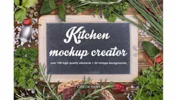 دانلود جعبه ابزار ساخت موکاپ آشپزخانه Kitchen mockup creator
