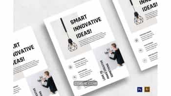 دانلود فایل لایه باز تراکت Minimalist Business Flyer-v05