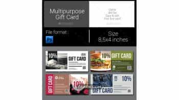 دانلود فایل لایه باز کارت تخفیف Multipurpose Gift Card