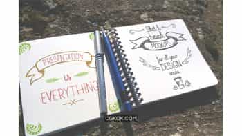 دانلود موکاپ دفترچه یادداشت Outdoor Sketchbook Mock-up