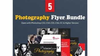 دانلود فایل لایه باز تراکت آتلیه عکاسی Photography Flyer Bundle