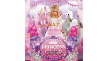 دانلود فایل لایه باز کارت دعوت جشن تولد Princess Kids Party Flyer
